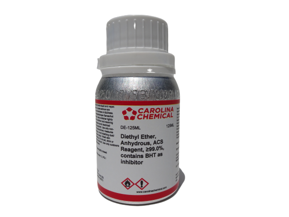 Diethyl Ether ACS Reagent, Anhydrous, ≥99.0%, with BHT as Inhibitor